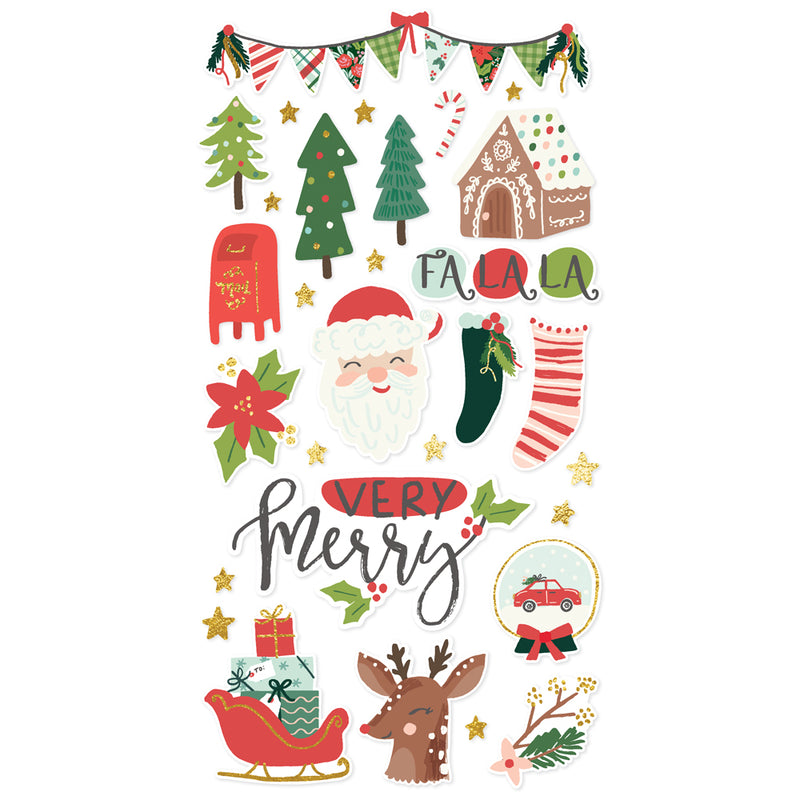 Simple Stories - Chipboard Stickers - Santa's Village, 23017