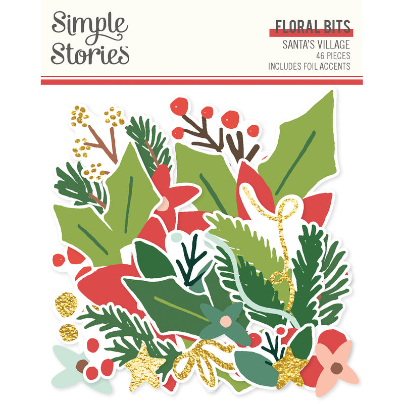 Simple Stories - Floral Bits - Santa's Village, 23020