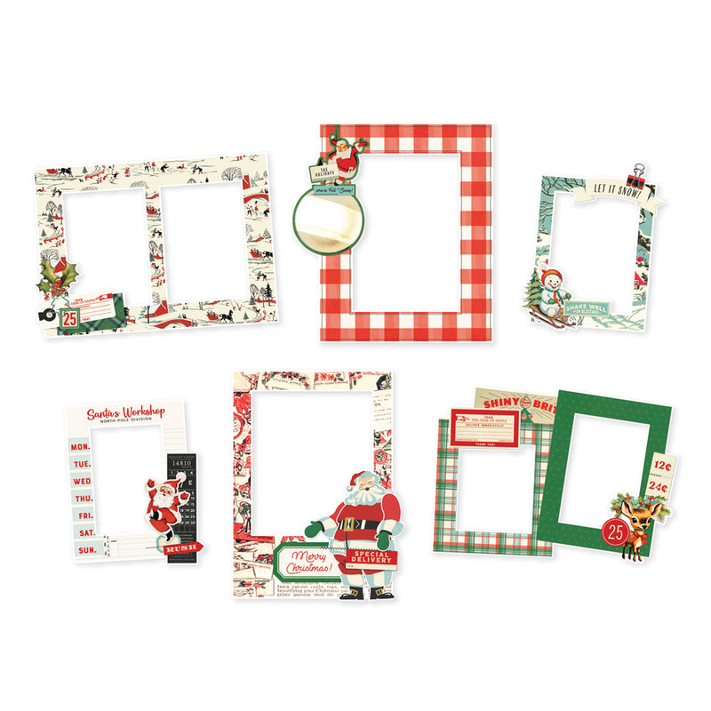 Simple Stories Chipboard Frames - Simple Vintage Holly Jolly, 23324