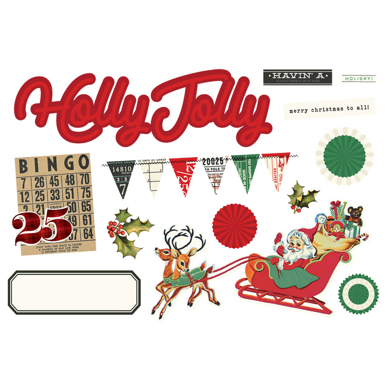 Simple Stories Simple Pages Page Pieces - Simple Vintage Holly Jolly, 23330