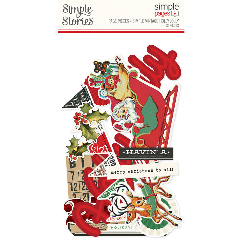 Simple Stories Simple Pages Page Pieces - Simple Vintage Holly Jolly, 23330