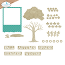 Elizabeth Craft Designs Die Set - Seasonal Trees, 2340