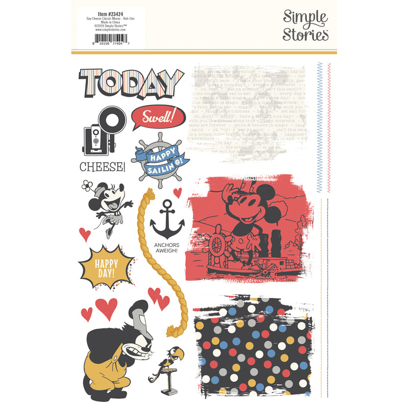 Simple Stories Rub Ons - Say Cheese Classic Mouse, 23424