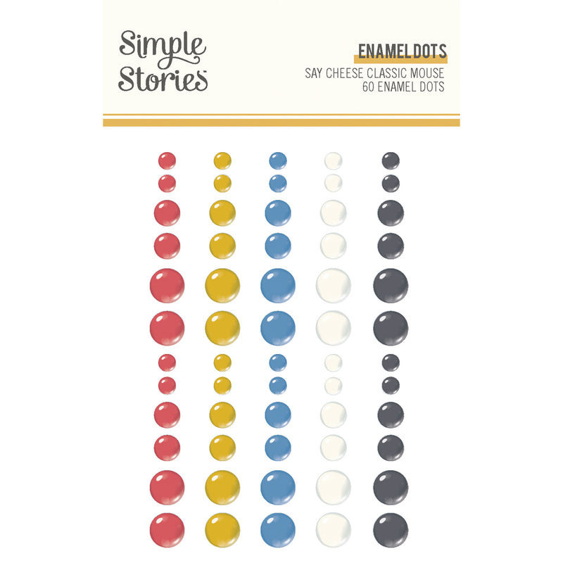 Simple Stories Enamel Dots 60Ct - Say Cheese Classic Mouse, 23426
