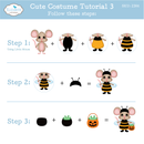Elizabeth Craft Designs Die Set - Halloween Costumes Cute, 2384