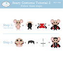 Elizabeth Craft Designs Die Set - Halloween Costumes Scary, 2385