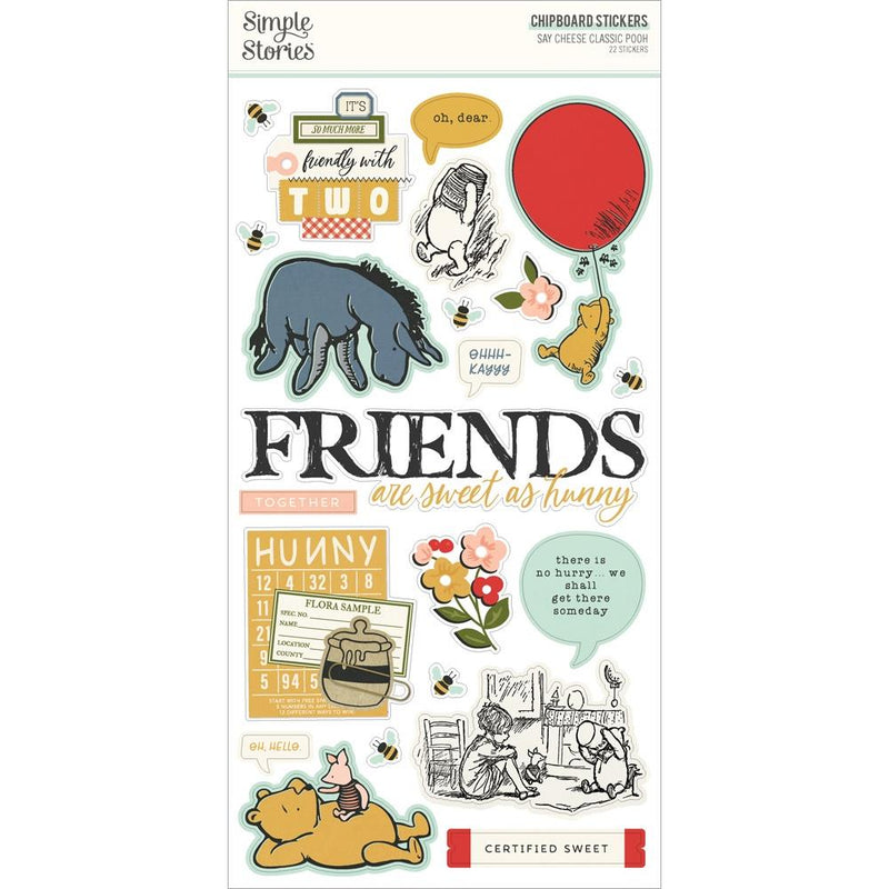 Coming Soon - Simple Stories - Chipboard Stickers - Say Cheese Classic Pooh, 23920