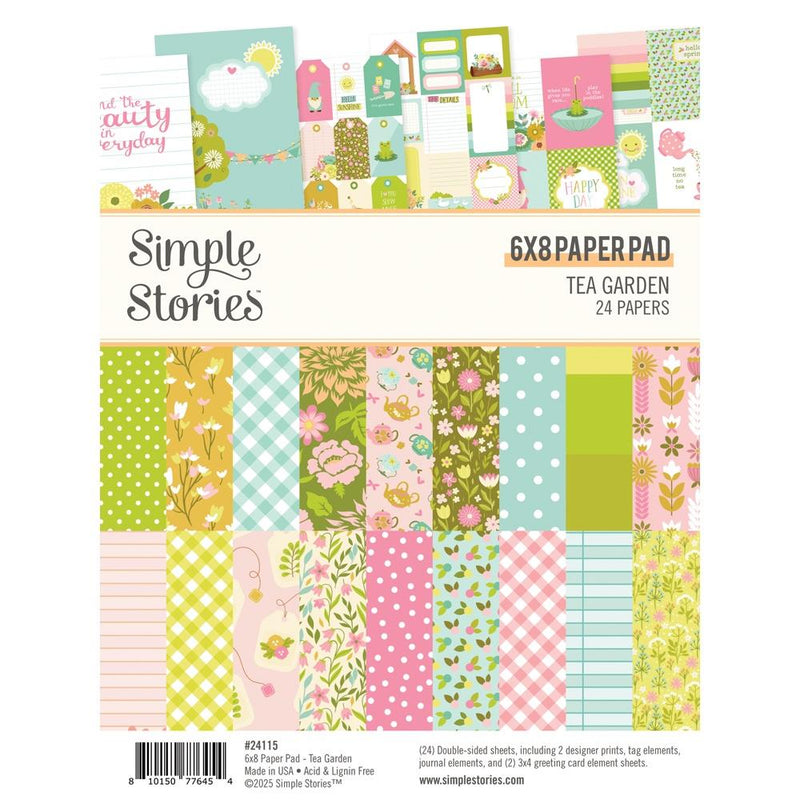 Simple Stories - Double-Sided Paper Pad 6x8 - Tea Garden, 24115