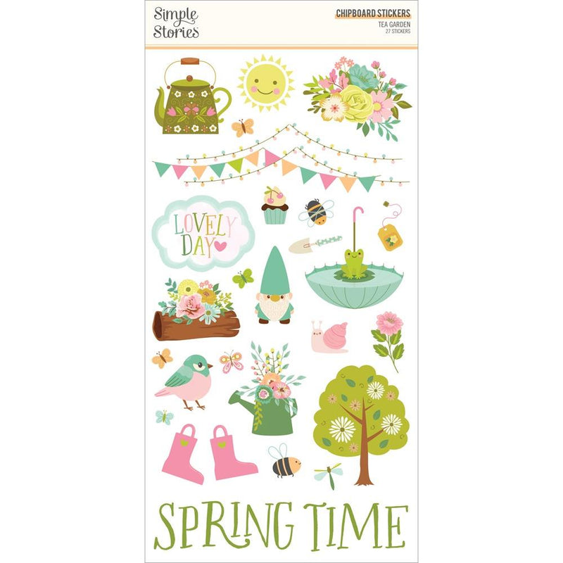 Simple Stories - Chipboard Stickers - Tea Garden, 24117