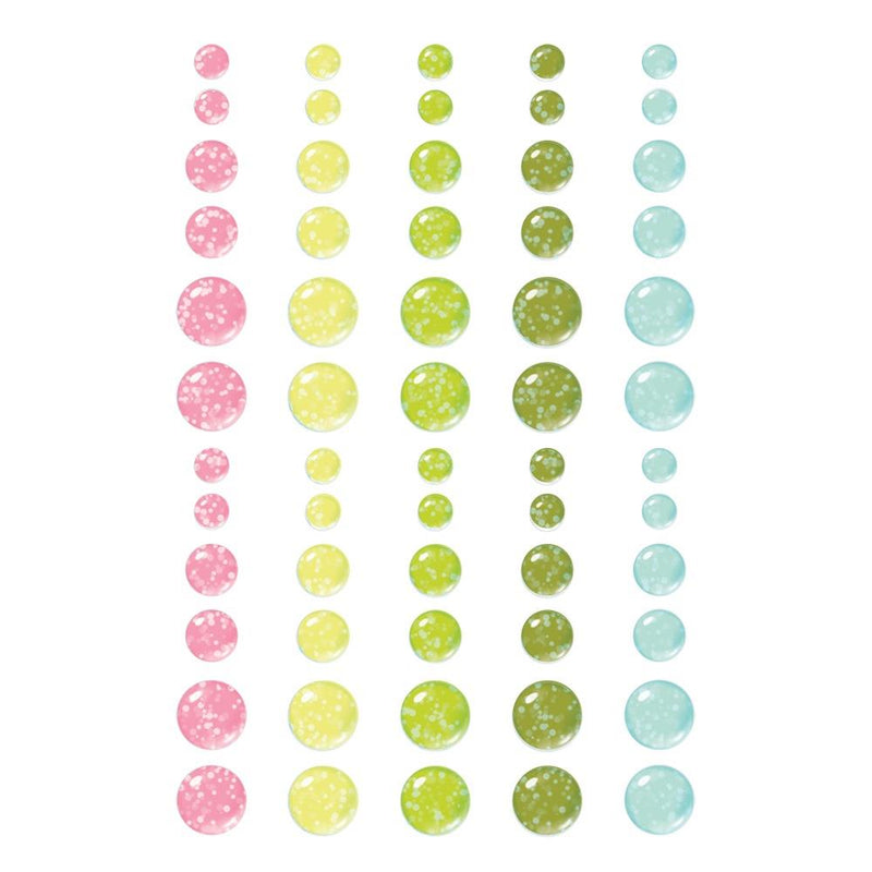 Simple Stories - Glitter Enamel Dots - Tea Garden, 24124