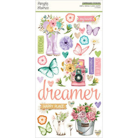 Simple Stories - Simple Vintage Flower Shoppe - Chipboard Stickers, 24221