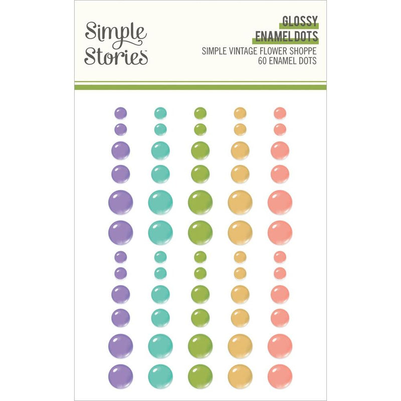 Simple Stories - Simple Vintage Flower Shoppe - Glossy Enamel Dots, 24231