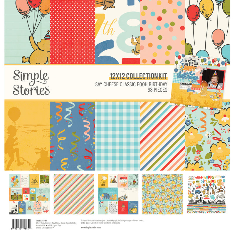 Simple Stories Say Cheese Classic Pooh Birthday - 12x12 Collection Kit, 24800
