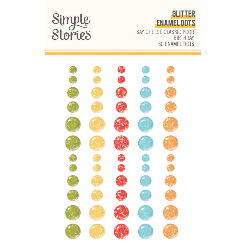 Simple Stories - Say Cheese Classic Pooh Birthday - Glitter Enamel Dots, 24813