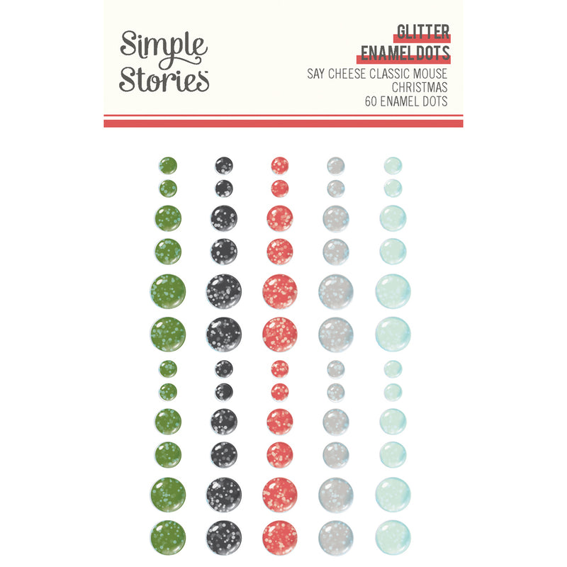 Simple Stories - Say Cheese Classic Mouse Christmas, Glitter Dots, 25213