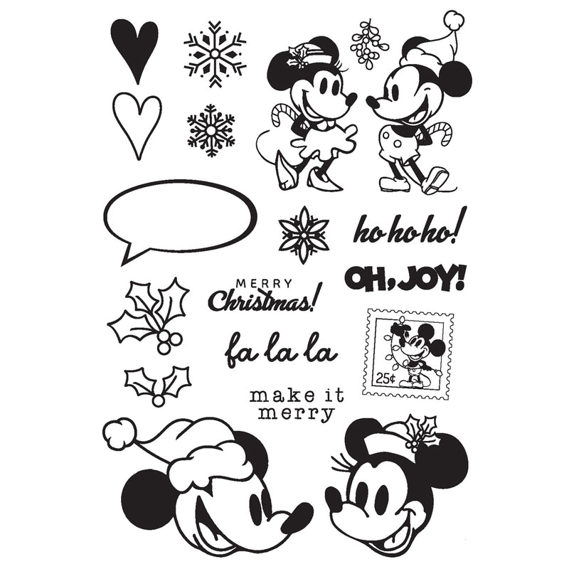 Early Sept - Simple Stories - Say Cheese Classic Mouse Christmas - 4x6 Stamp Set, 25216