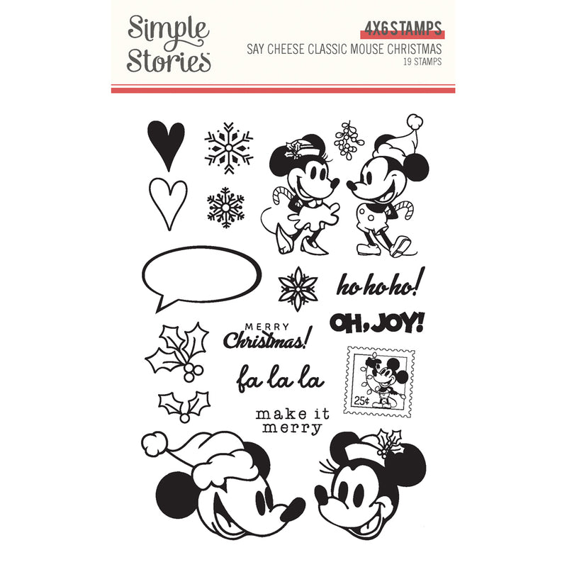Early Sept - Simple Stories - Say Cheese Classic Mouse Christmas - 4x6 Stamp Set, 25216