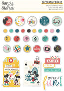 Simple Stories Say Cheese Happiest Place - Decorative Brads, 26231
