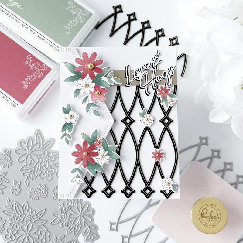 Pinkfresh Studio Press Plate - Cheerful Blossoms, 263024