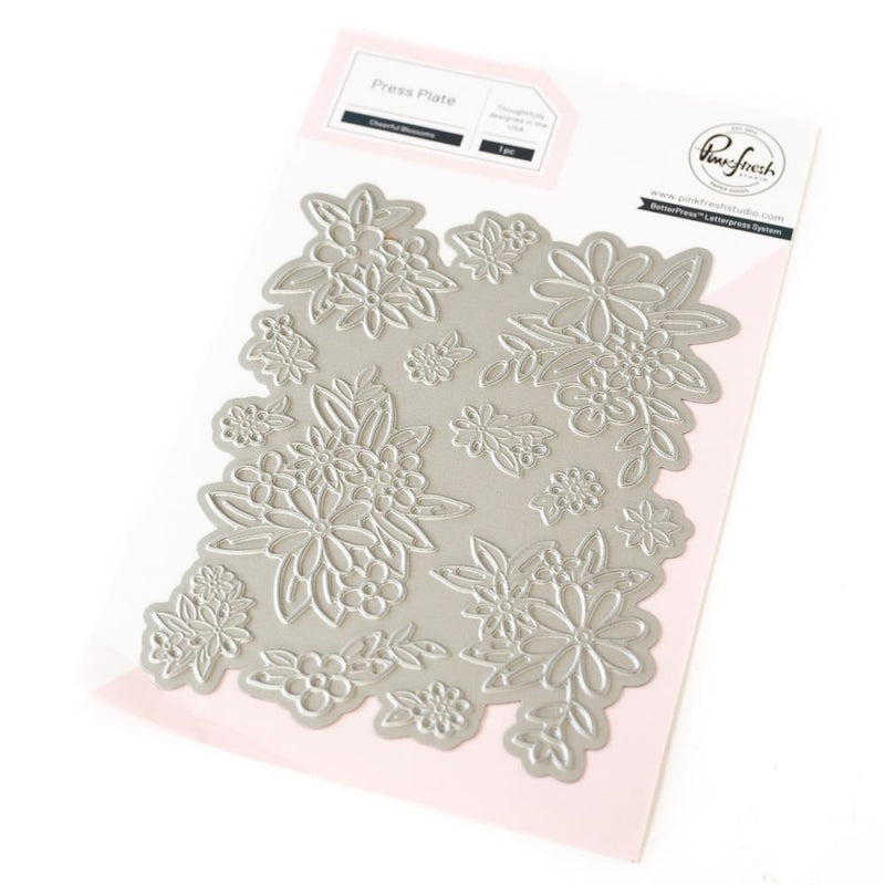 Pinkfresh Studio Press Plate - Cheerful Blossoms, 263024