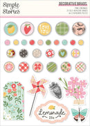 Simple Stories Pink Lemonade - Decorative Brads, 26323