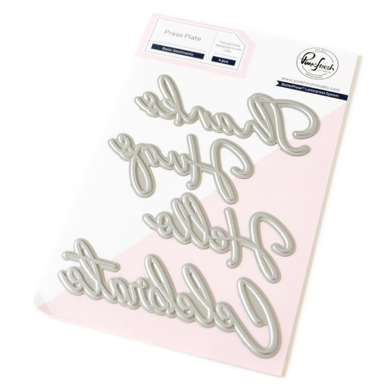 Pinkfresh Studio Press Plate - Basic Sentiments, 264424