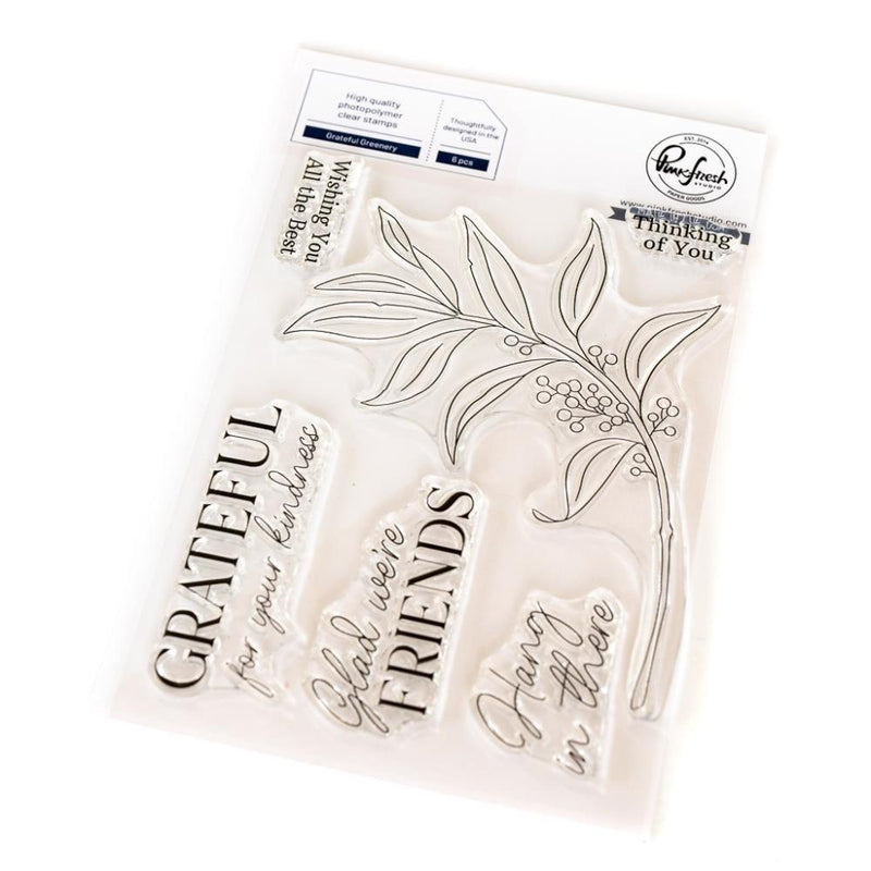 Pinkfresh Stamp Set - Grateful Greenery, 265325