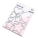 Pinkfresh Studio - Radiating Hearts & Stars - Die, 268225