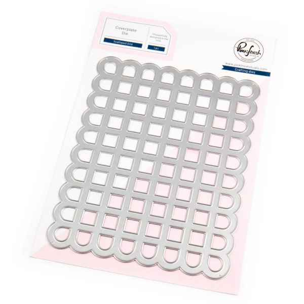 Pinkfresh Studio - Scalloped Grid - Coverplate Die, 268425