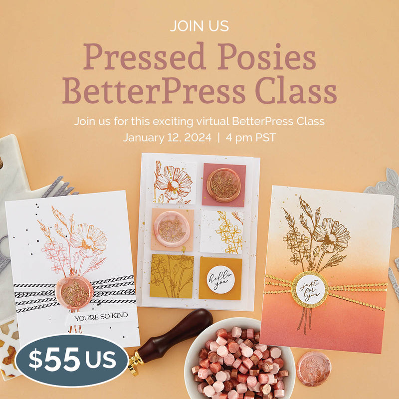 Spellbinders - Pressed Posies BetterPress Class Kit, BD-0830