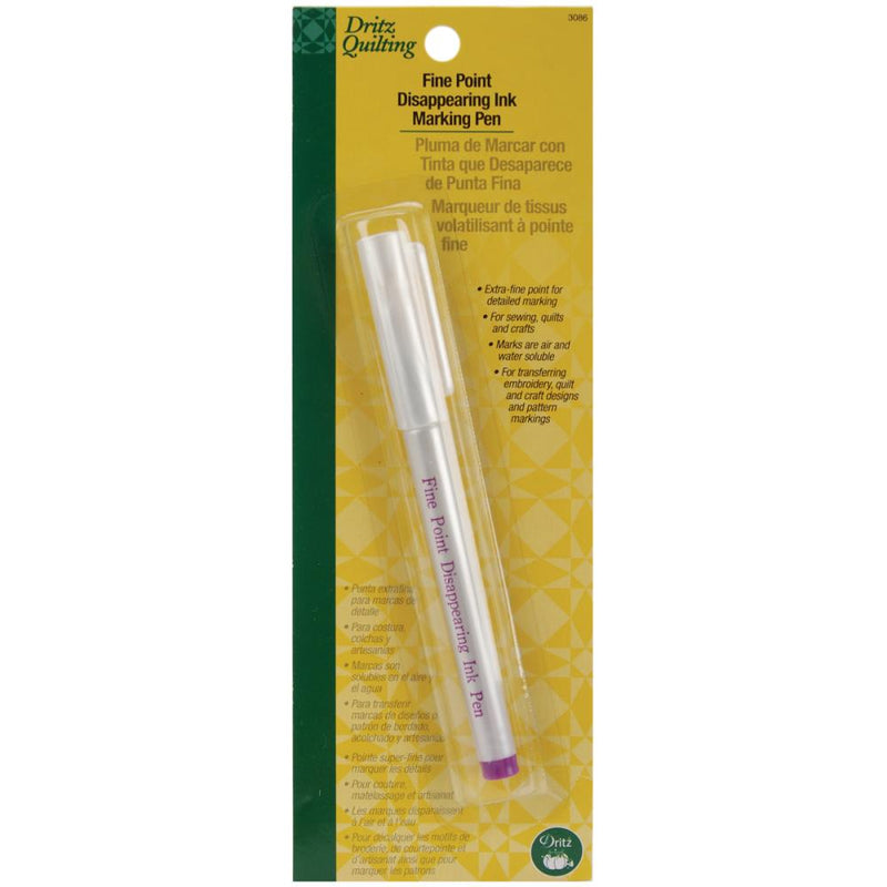Dritz Quilting Fine Point Mark-B-Gone Marking Pen, Purple, 3086