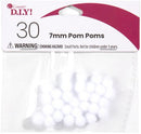 CousinDIY - Pom Poms 7mm 30Pc - White, 40000810