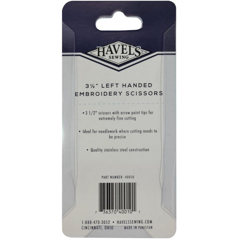 Havels Sewing - LEFT-HANDED Embroidery Scissors, 40010