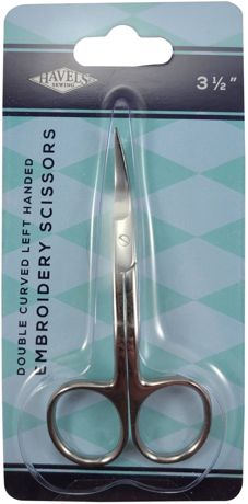 Havels Sewing - Double Curved LEFT-HANDED Embroidery Scissors, 40040
