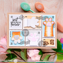 Waffle Flower Stencil - A7 Postage Collage Blocks, 421585