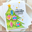 Waffle Flower Die-n-Stencil - Retro Christmas Tree, 421783