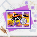 Waffle Flower Stamp Set - Postage Collage Spider Web, 421833