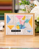 Waffle Flower Stencil - Postage Collage Envelope, 421985