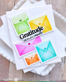 Waffle Flower Die Set - Postage Collage Envelope, 421984