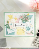 Waffle Flower Die Set - Postage Collage Envelope, 421984