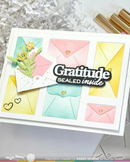 Waffle Flower Die Set - Postage Collage Envelope, 421984