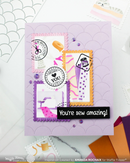 Waffle Flower Stamp & Die Combo - Postage Collage Circle Sentiments, 422067