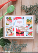 Waffle Flower Stamp Set - Postage Collage Dear Santa, 422141