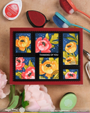 Waffle Flower Stencil - Postage Collage Peony, 422327