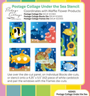 Waffle Flower Stencil - Postage Collage Under the Sea, 422421