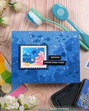 Waffle Flower Stencil - Postage Collage Under the Sea, 422421