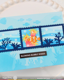 Waffle Flower Stencil - Square Postage - Coral, 422422
