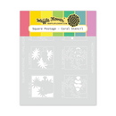 Waffle Flower Stencil - Square Postage - Coral, 422422