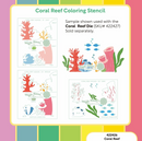 Waffle Flower Coloring Stencil - Coral Reef, 422426