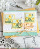 Waffle Flower Stencil - Square Postage Daffodil, 422439